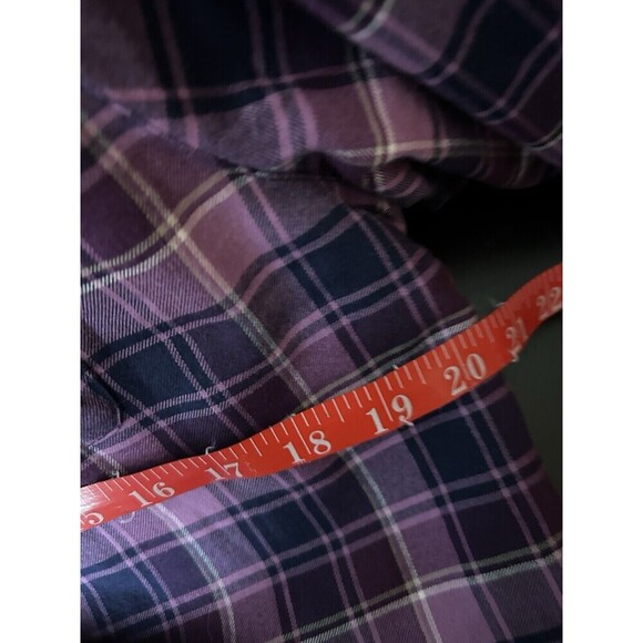 LL Bean Minky Fleece Flannel Shirt Women’s Medium Plaid Shacket Gorpcore Cozy - Picture 5 of 6